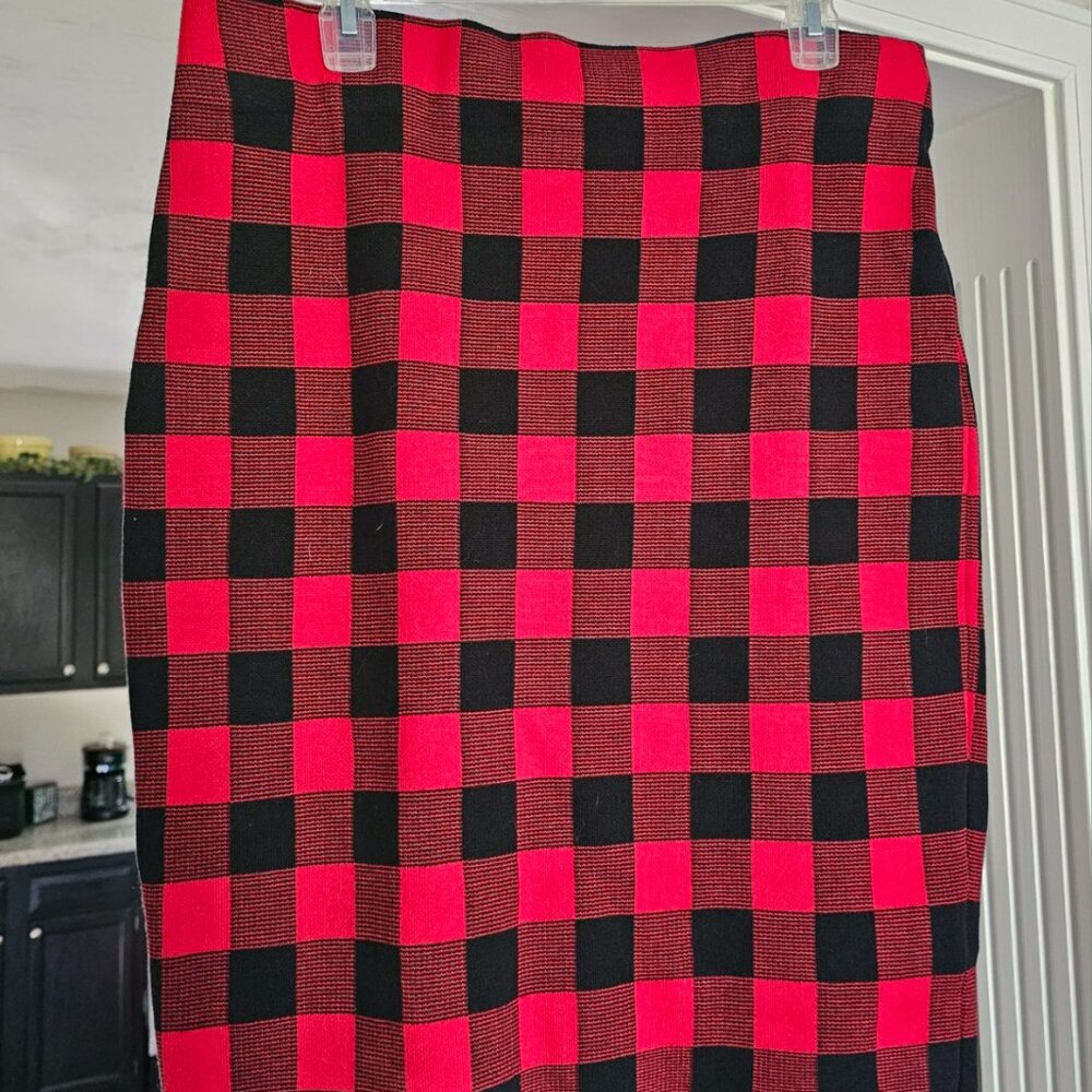 Chap's Buffalo Plaid Pencil Skirt